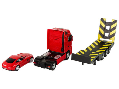 Reboque-grua telecomandado Mercedes-Benz vermelho 1:26