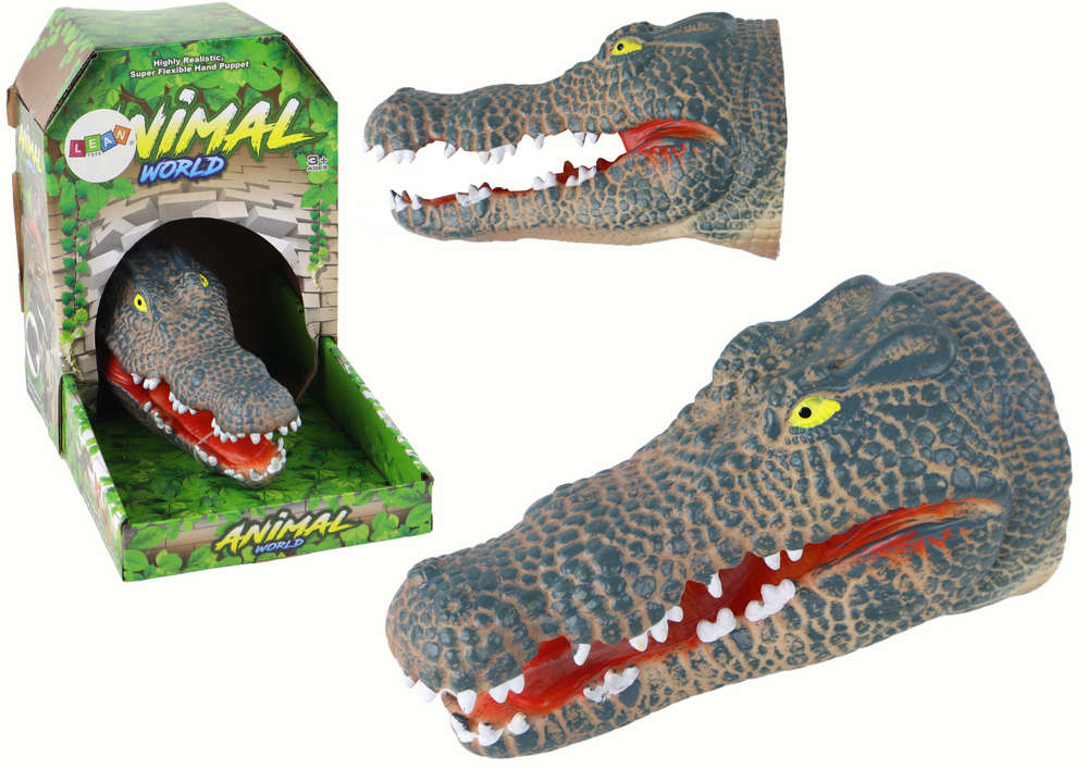 Fantoche de mão crocodilo cinzento
