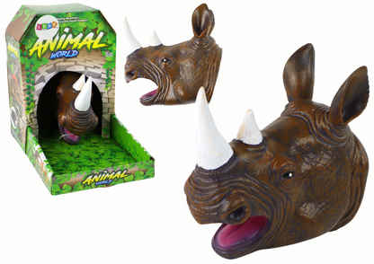 Fantoche de mão rinoceronte castanho