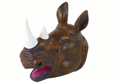 Fantoche de mão rinoceronte castanho