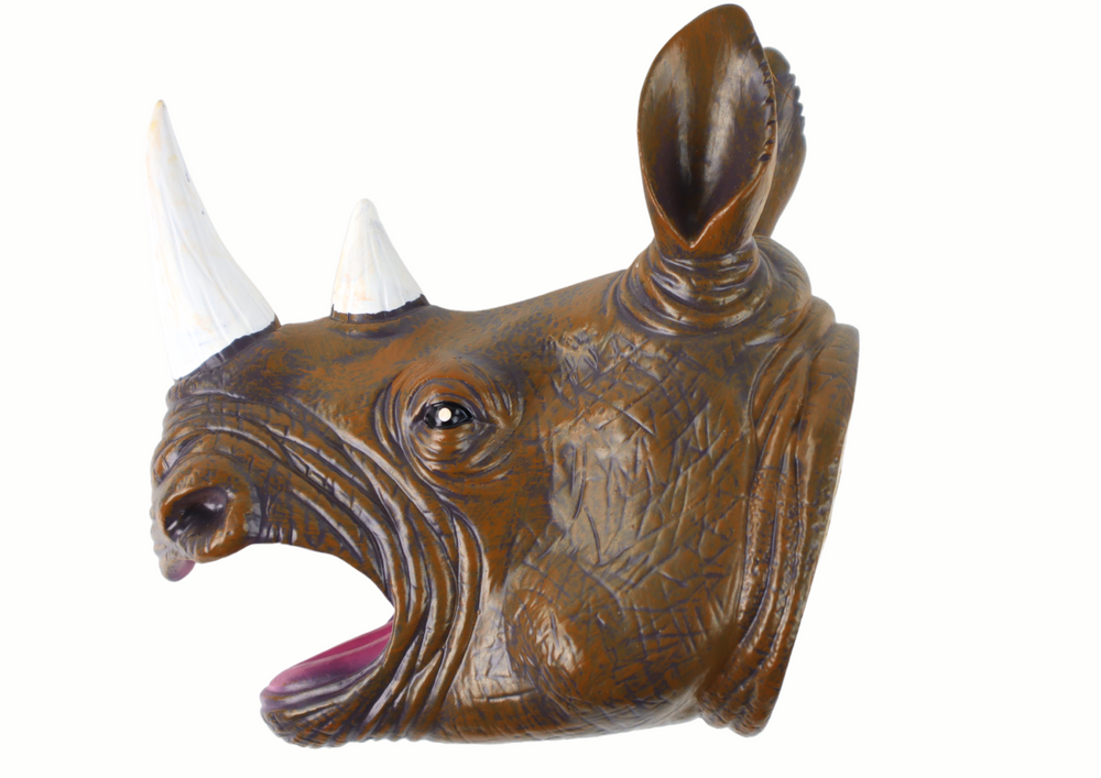 Fantoche de mão rinoceronte castanho