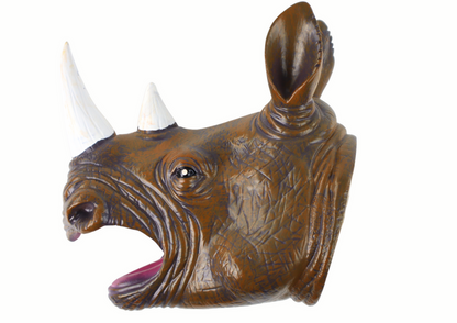 Fantoche de mão rinoceronte castanho