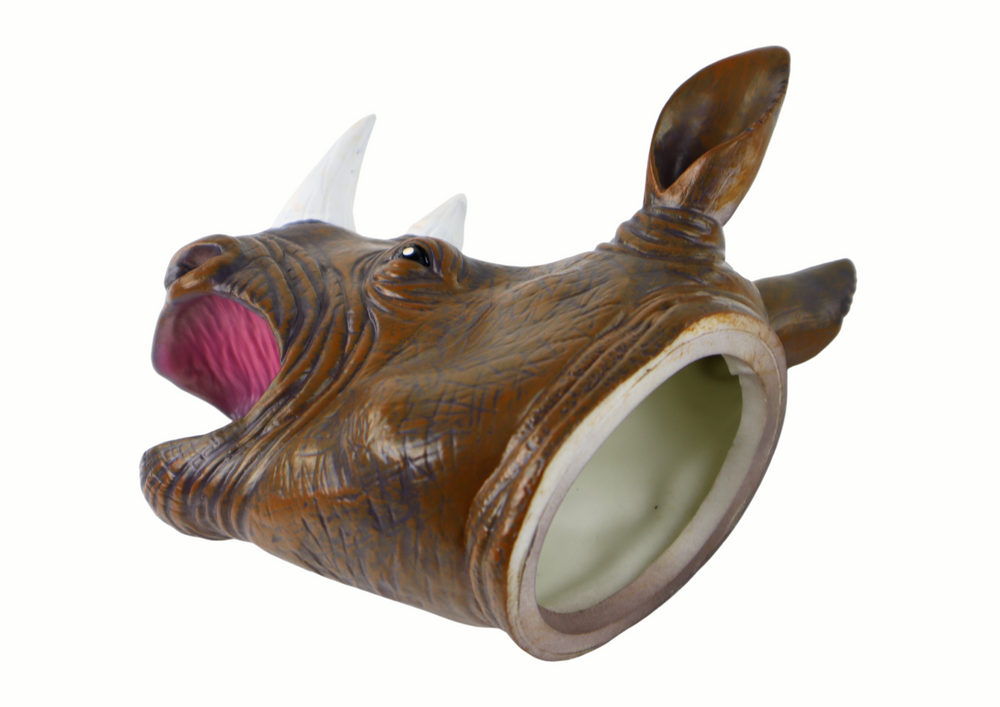 Fantoche de mão rinoceronte castanho