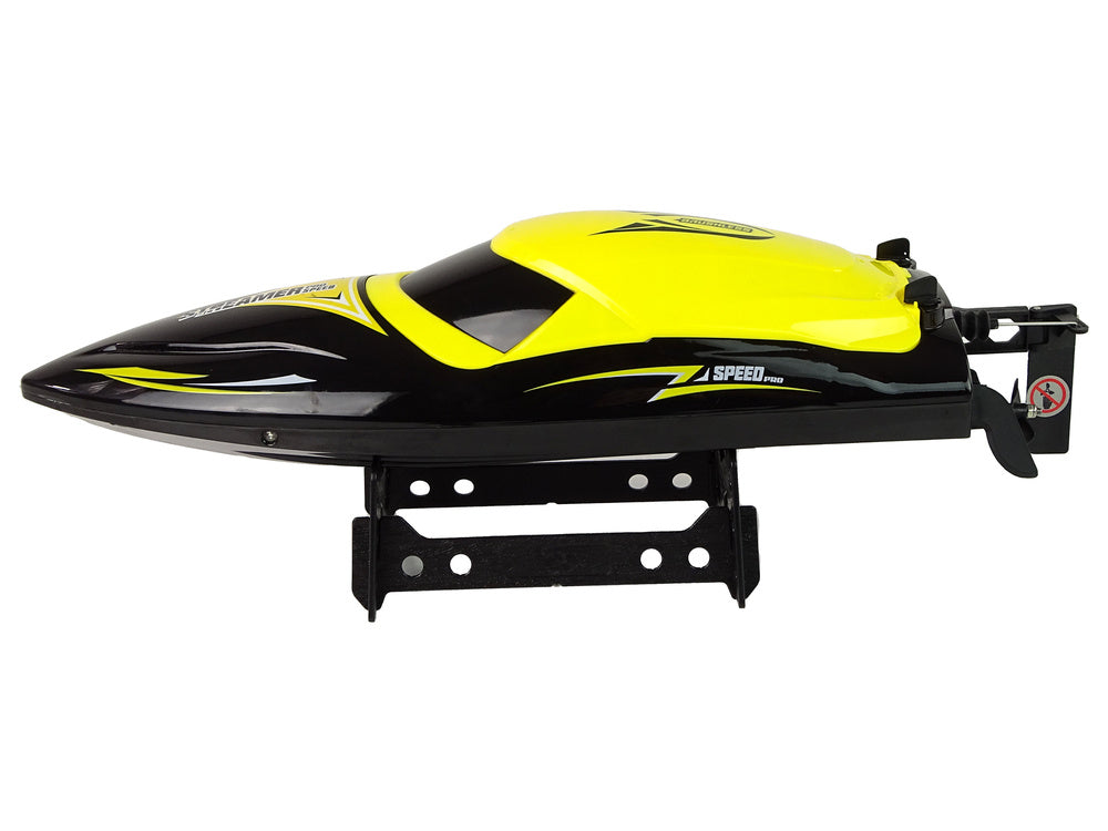 Barco a motor telecomandado amarelo 2.4G, 35 km/h