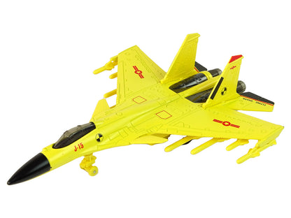 Avião caça de fricção amarelo 1:72