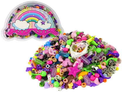 Conjunto de contas coloridas para bijutaria DIY