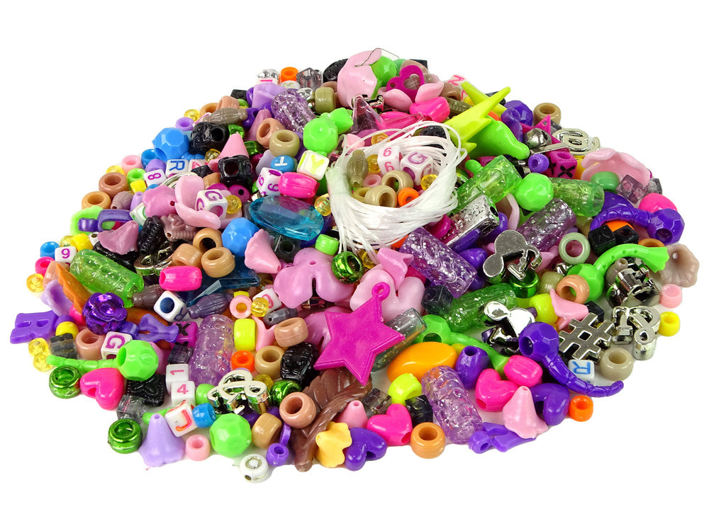 Conjunto de contas coloridas para bijutaria DIY