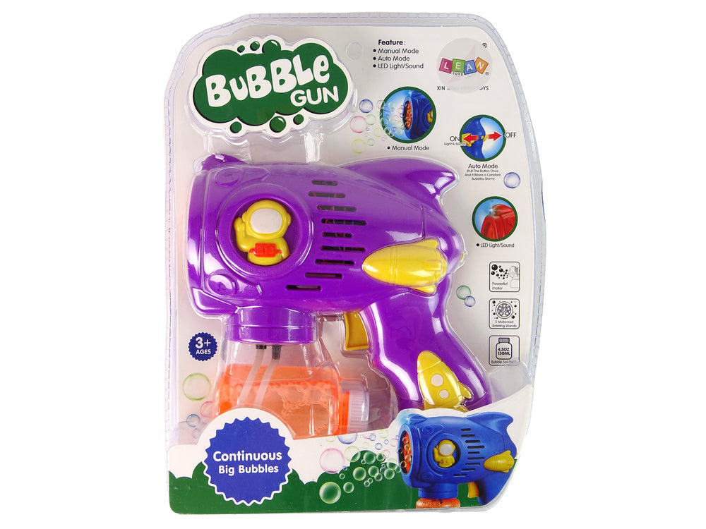 Máquina de bolhas de sabão roxa