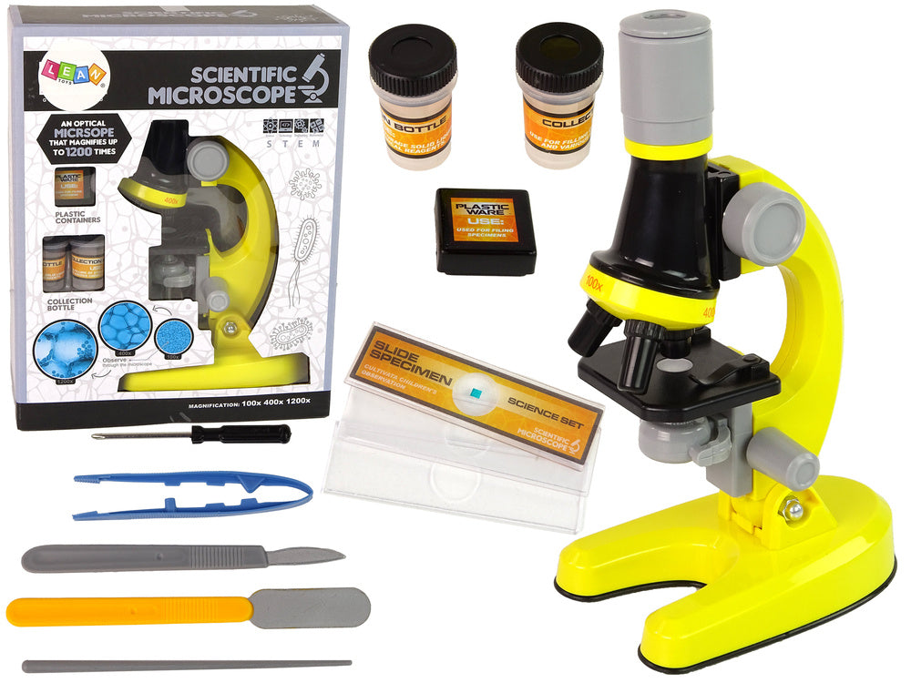 Microscópio educativo infantil amarelo