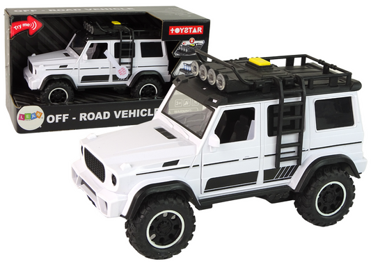 Carro todo-o-terreno branco 1:14 com luzes e sons