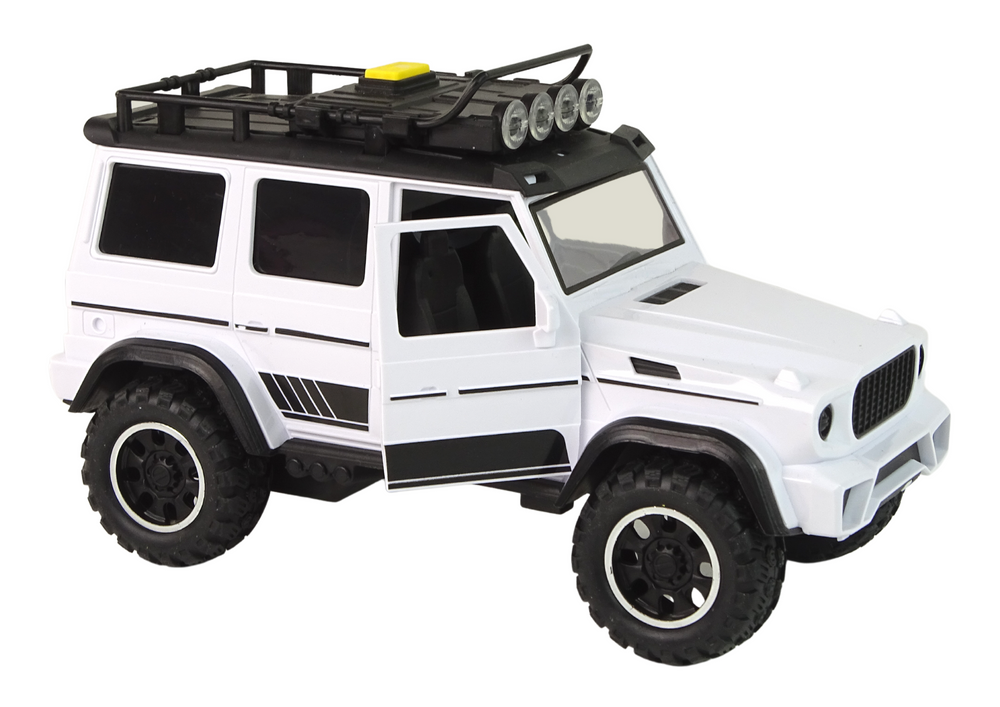 Carro todo-o-terreno branco 1:14 com luzes e sons