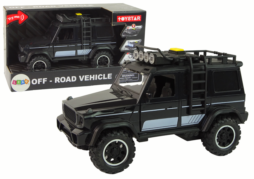 Carro todo-o-terreno preto 1:14 de fricção