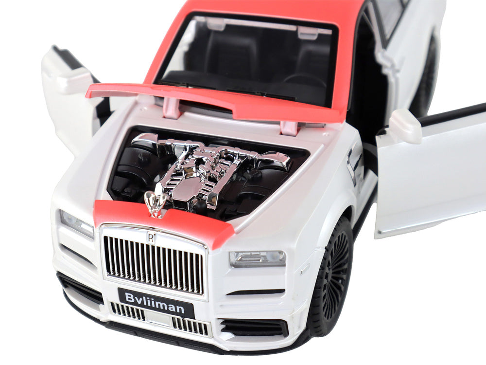 Carro telecomandado branco e vermelho 1:20