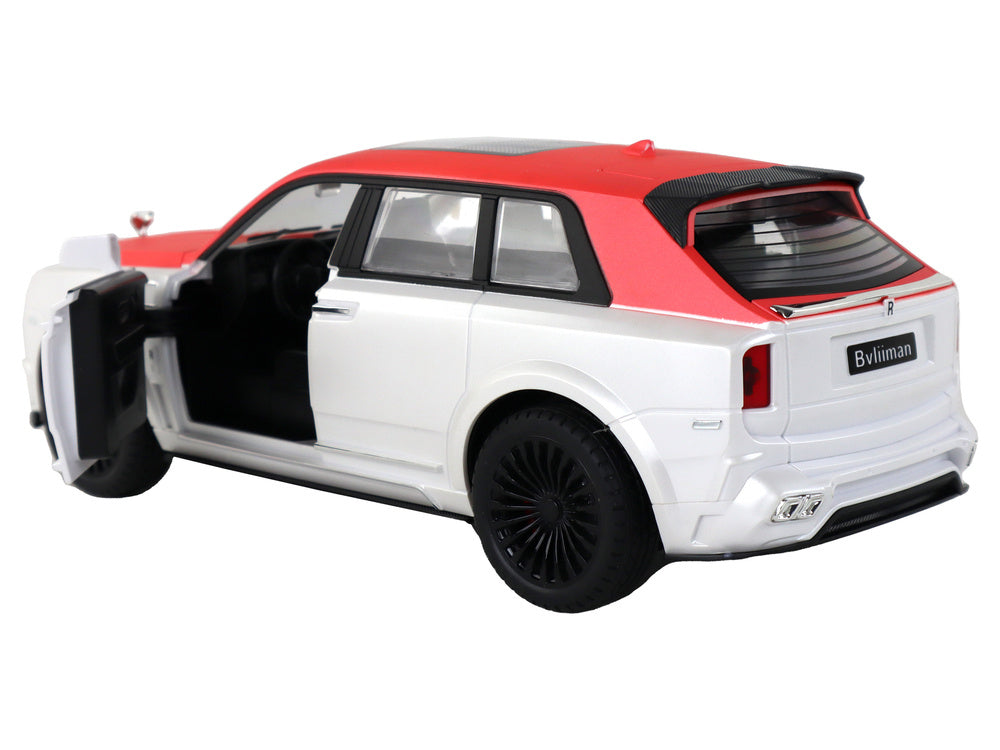 Carro telecomandado branco e vermelho 1:20