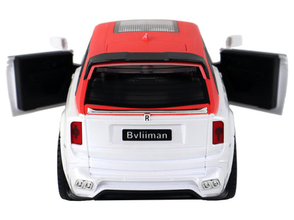 Carro telecomandado branco e vermelho 1:20