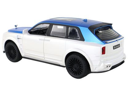Carro telecomandado branco e azul 1:20