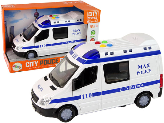 Carro polícia de fricção com luz e som