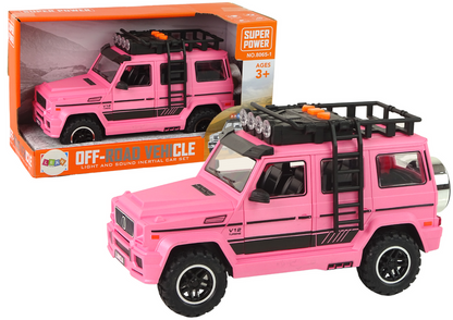 Carro todo-o-terreno rosa V12 turbine