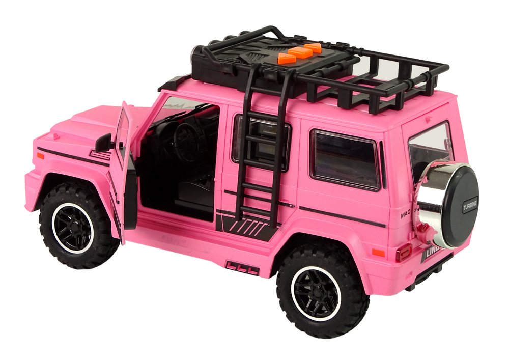 Carro todo-o-terreno rosa V12 turbine