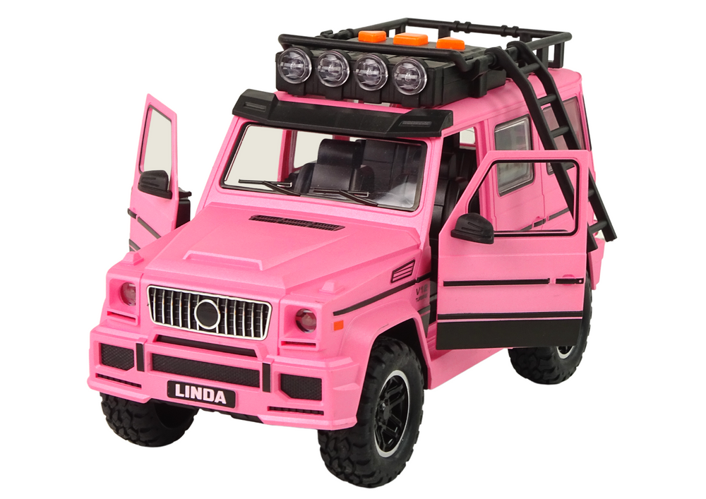 Carro todo-o-terreno rosa V12 turbine
