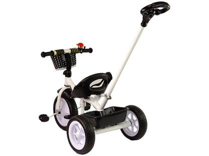 Triciclo PRO100 preto com cesto e rodas EVA