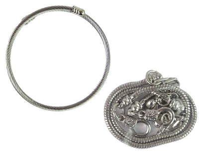 Conjunto de pulseiras, correntes e contas coloridas