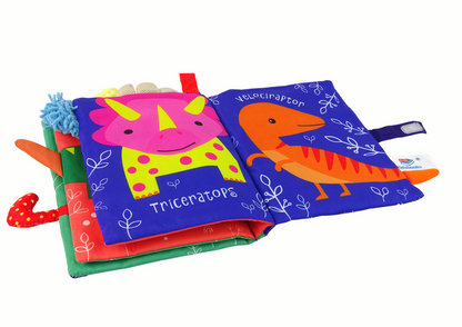 Livro macio dinossauros colorido