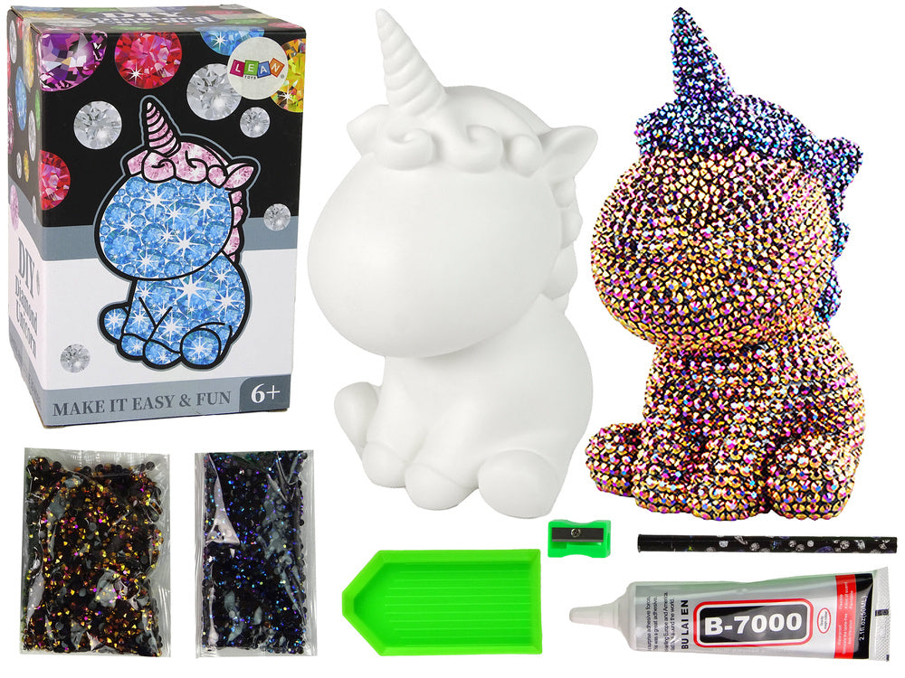 Kit criativo unicórnio diamantes castanho