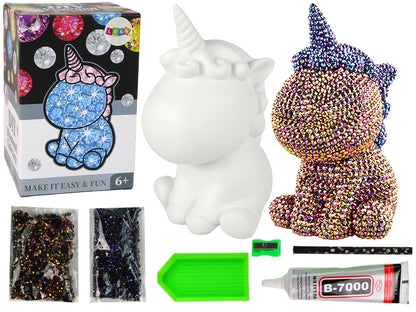 Kit criativo unicórnio diamantes castanho
