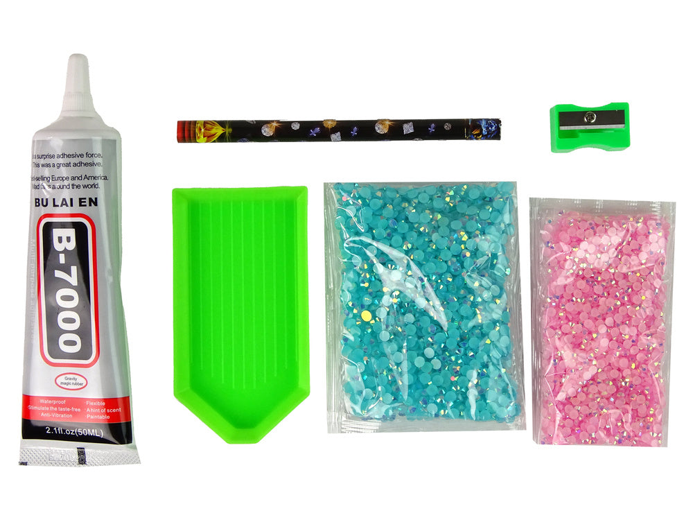 Kit criativo unicórnio diamantes azul
