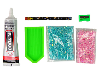 Kit criativo unicórnio diamantes azul