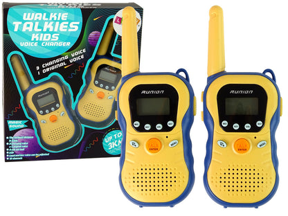 Walkie-talkies amarelos para crianças