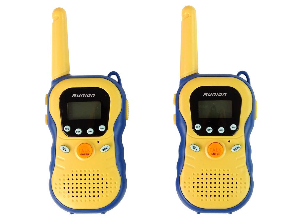 Walkie-talkies amarelos para crianças