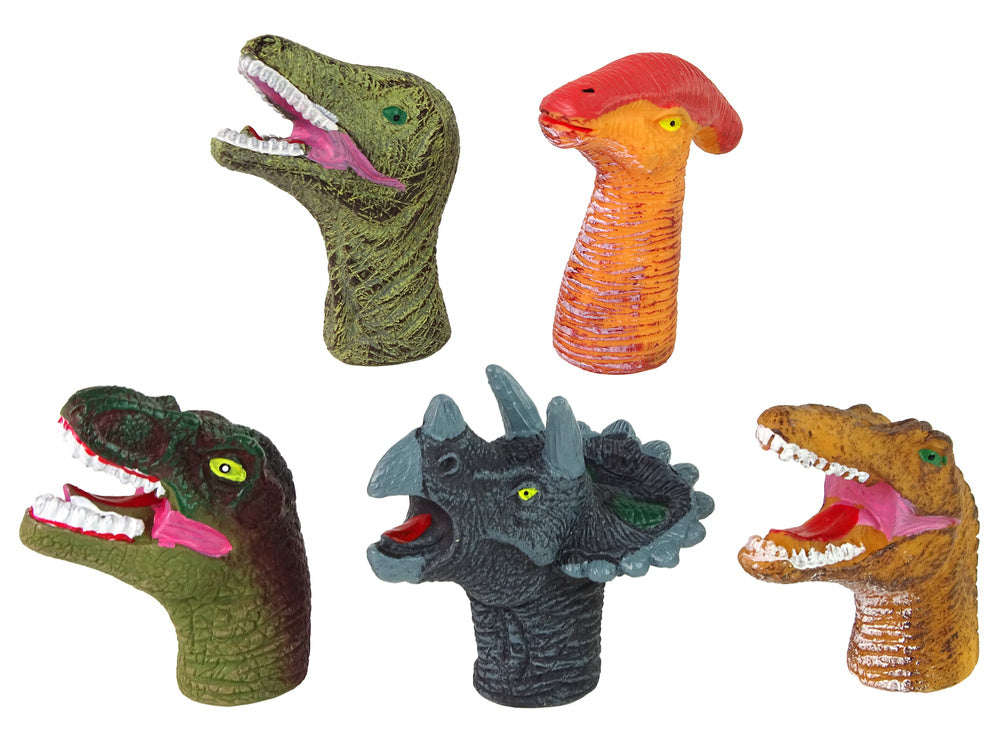 Dedoches Dinossauros coloridos, 5 peças