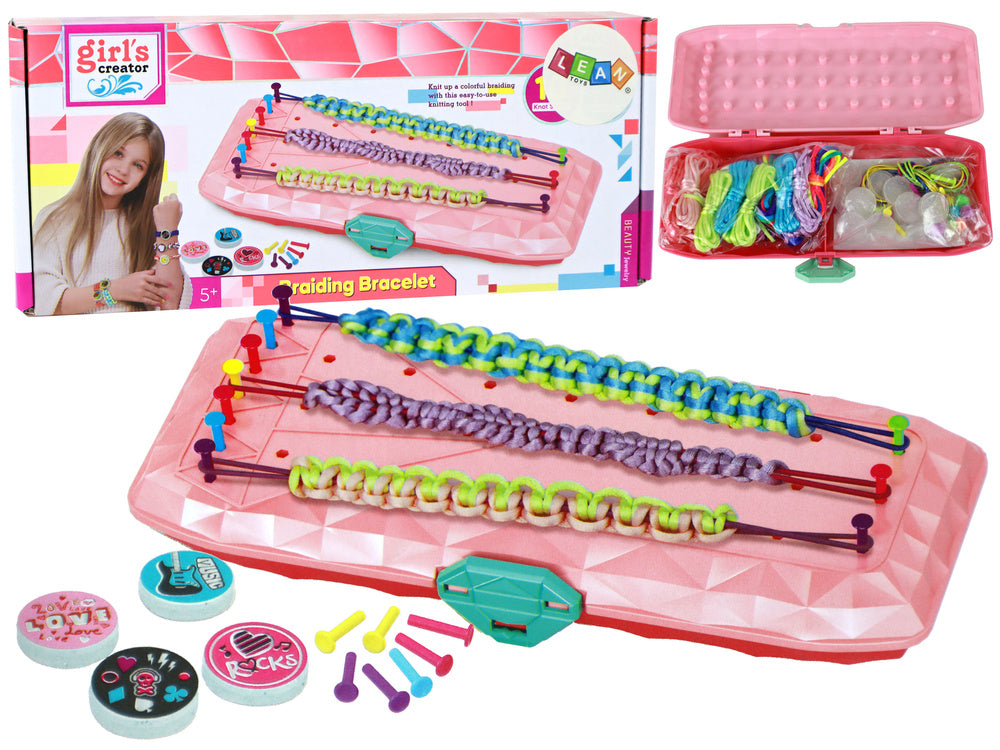 Caixa rosa para fazer pulseiras