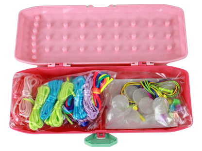 Caixa rosa para fazer pulseiras