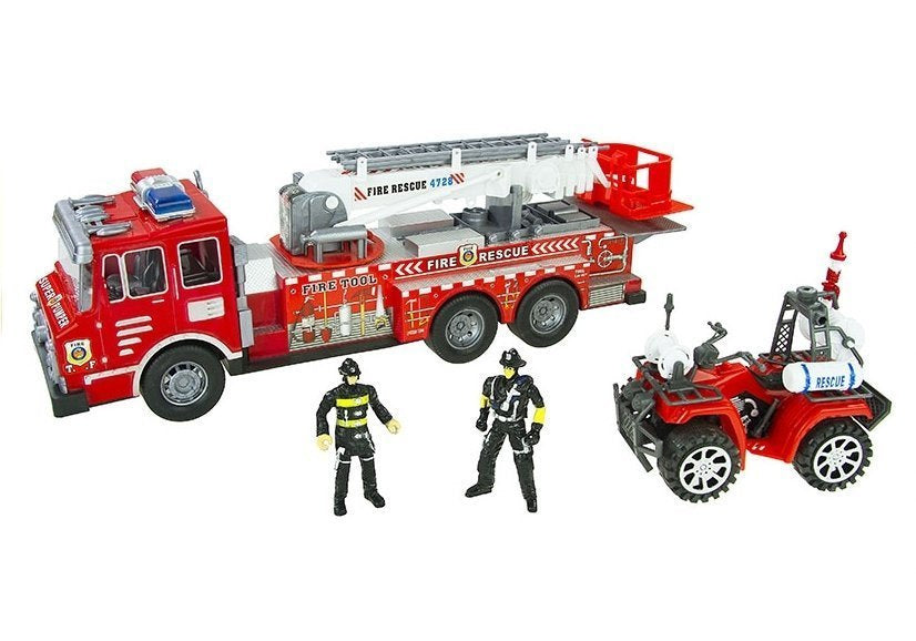 Conjunto bombeiros camião e acessórios