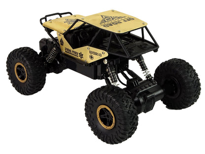 Carro RC de rodas altas 1:18 preto dourado