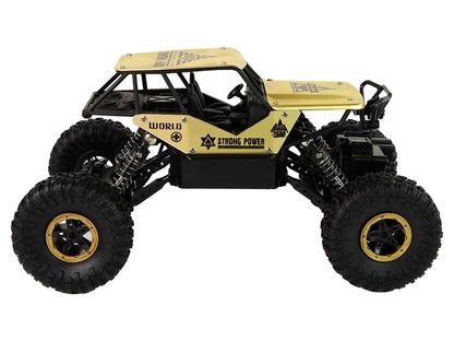 Carro RC de rodas altas 1:18 preto dourado