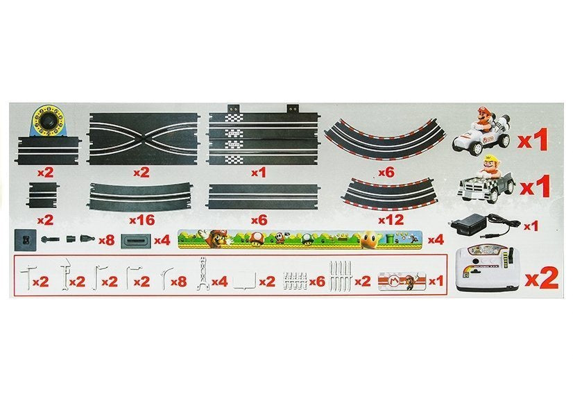 Pista corrida Mario 452 cm com 2 carros