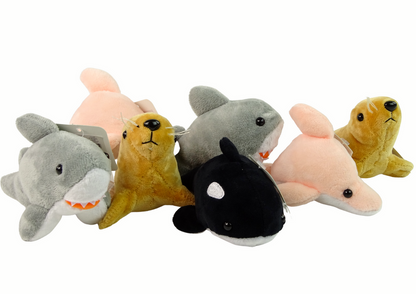 Mini peluches animais marinhos, 4 modelos