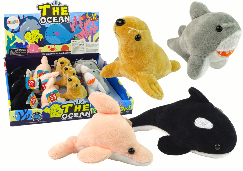Mini peluches animais marinhos, 4 modelos