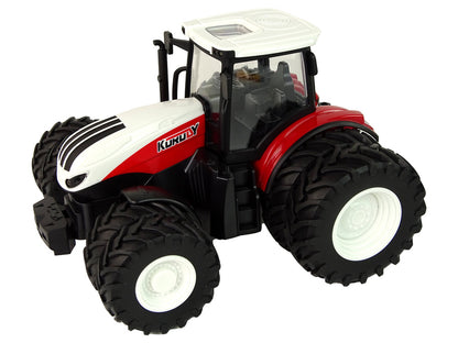 Trator RC com reboque 1:24 vermelho e verde