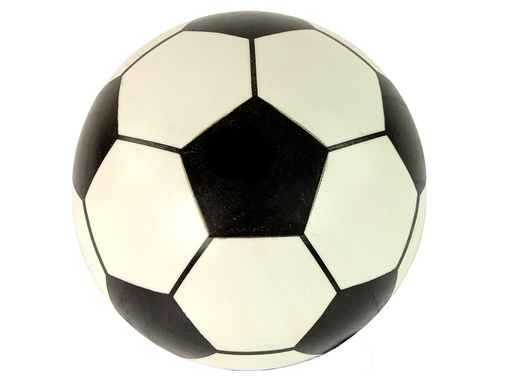 Bola de borracha branca e preta 23 cm com luz