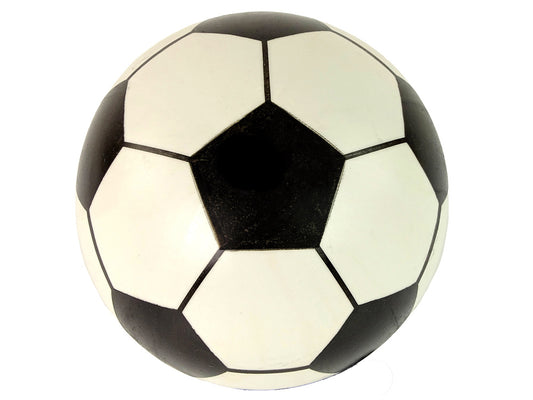 Bola de borracha branca e preta 23 cm com luz