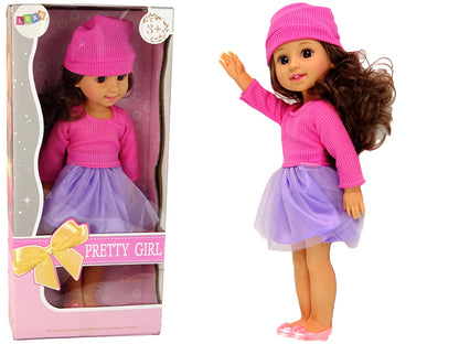 Boneca bebé menina de cabelo castanho