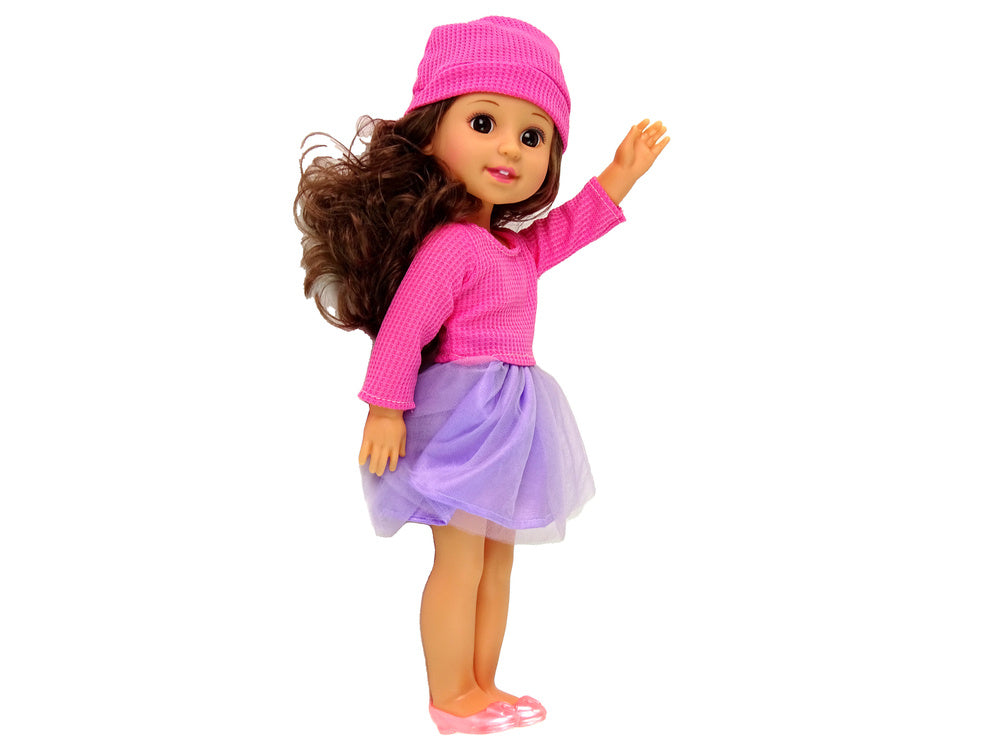 Boneca bebé menina de cabelo castanho