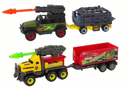 Conjunto veículos helicóptero dinossauro 8 peças coloridas