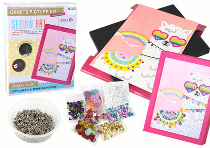 Kit DIY de lantejoulas moldura coruja colorida