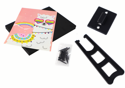 Kit DIY de lantejoulas moldura coruja colorida